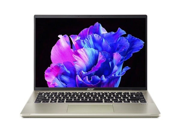 Acer Swift Go 14 SFG14 - 71 - 732F Laptop (Sunshine Gold) | 14" Oled 2880 x 1800 | i7 - 13700H | 16GB RAM | 512GB SSD | Intel Iris Xe Graphics | Windows 11 Home | MS Office Home & Office 2021 | Acer Entry Run Rate Backpack E - 1620 - P - Nectostry