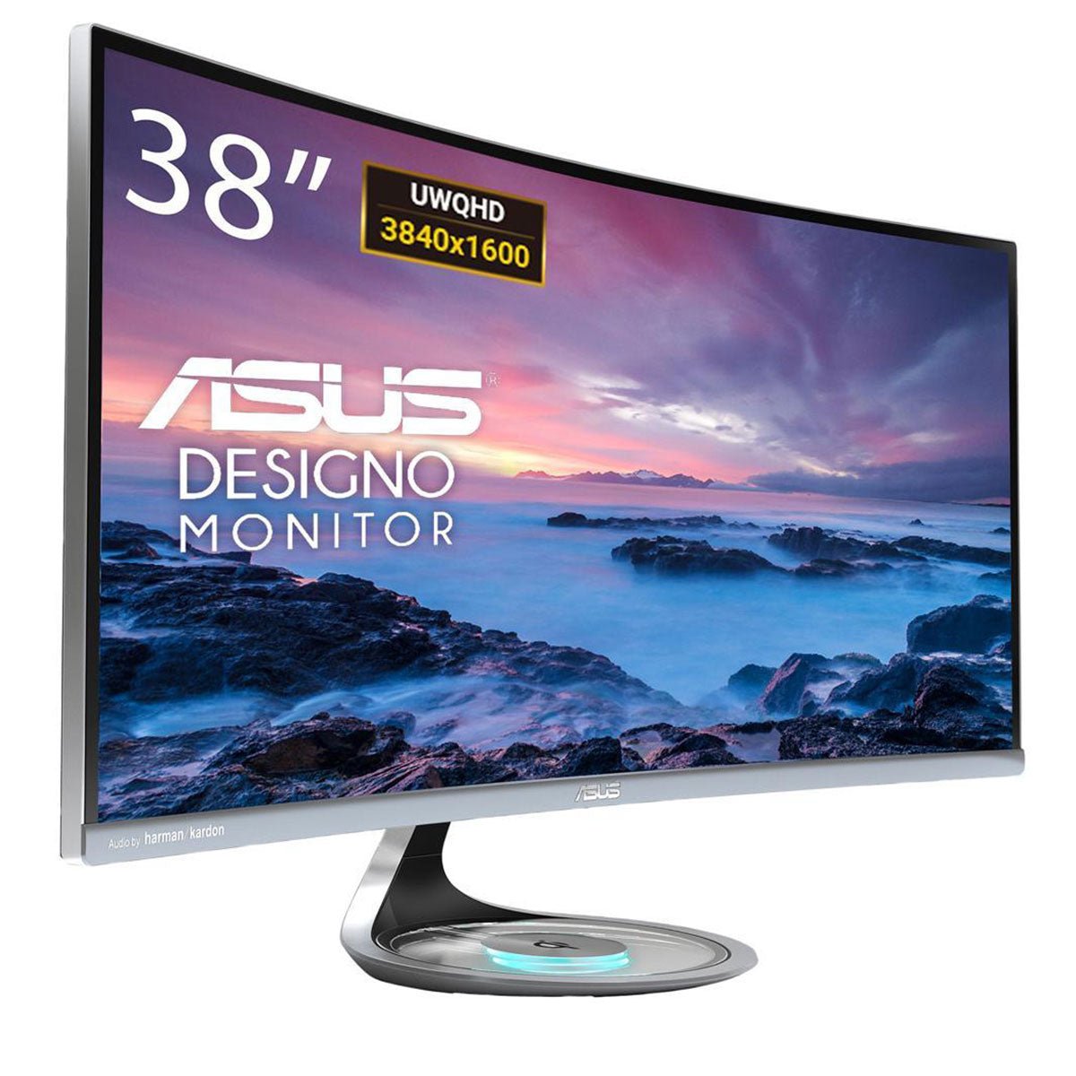 Asus Designo MX38VC 37.5" UWQHD IPS 75HZ USB - C Eye Care Adaptive - SYNC Curved Gaming LCD Monitor With QI Charging - Nectostry