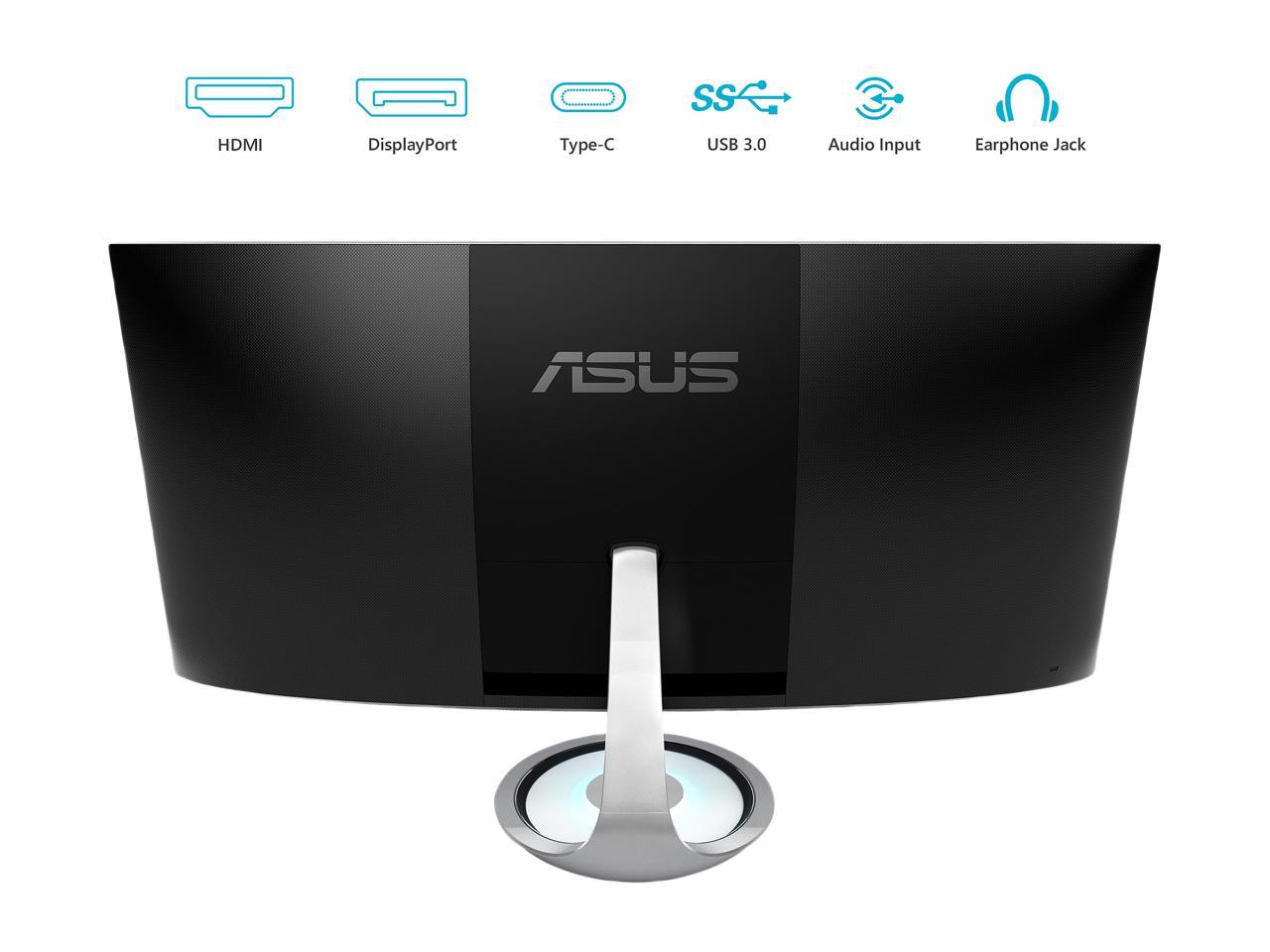 Asus Designo MX38VC 37.5" UWQHD IPS 75HZ USB - C Eye Care Adaptive - SYNC Curved Gaming LCD Monitor With QI Charging - Nectostry