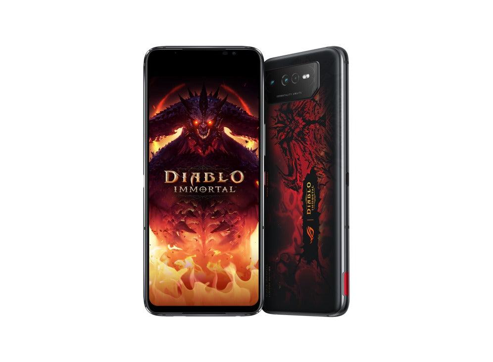 ASUS ROG Phone 6 Diablo Immortal Edition 16GB + 512GB Android 12 6.78 - Inch Hellfire Red IPX4 Mobile Gaming (Phantom Black) (AI2201 - C - 6B091WW) - Nectostry