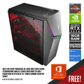 ASUS ROG STRIX G10DK - 75700G001WS AMD R7 - 5700G 16GB RAM 1TB HDD + 256GB SSD NV RTX3070 27L TOWER GAMING DESKTOP (GRAY) + MS OFFICE HOME & STUDENT 2021 - Nectostry
