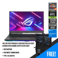 ASUS ROG Strix G15 (2022) G513RM - HF287W Gaming Laptop (Eclipse Gray) | 15.6" FHD | Ryzen™ 7 6800H | 16GB DDR5 | 512 GB SSD | RTX™ 3060 | Windows 11 Home | ROG Backpack | ROG Impact Gaming Mouse | Type - C AC Adapter - Nectostry