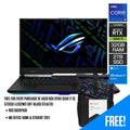 Asus ROG Strix Scar 17 SE G733CX - LL032WS (Off - Black Stealth) Gaming Laptop | 17.3” WQHD | i9 - 12950HX | 32GB RAM | 2TB SSD | RTX 3080 Ti | Windows 11 Home | MS Office Home & Student | ROG Backpack - Nectostry