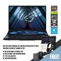 ASUS ROG Zephyrus Duo 16 (2022) GX650RW - LO113WS Gaming Laptop | 16" QHD+ | Ryzen 9 6900HX | 32GB RAM DDR5 | 1TB M.2 SSD | RTX 3070 Ti | Windows 11 Home | ROG Backpack | Delta Headset | Chakram Mouse | Type - C AC Adapter - Nectostry