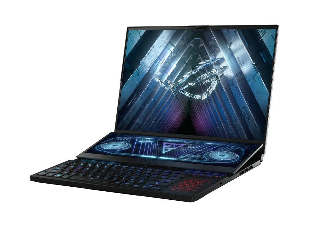 ASUS ROG Zephyrus Duo 16 (2022) GX650RW - LO113WS Gaming Laptop | 16" QHD+ | Ryzen 9 6900HX | 32GB RAM DDR5 | 1TB M.2 SSD | RTX 3070 Ti | Windows 11 Home | ROG Backpack | Delta Headset | Chakram Mouse | Type - C AC Adapter - Nectostry