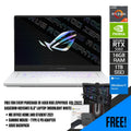 ASUS ROG Zephyrus G15 (2022) GA503RM - HQ115WS Laptop (Moonlight White) | 15.6" WQHD | Ryzen™ 7 6800HS | 16 GB DDR5 | 1 TB SSD | RTX™ 3060 | Windows 11 Home | MS Office H&S 2021 | Gaming Mouse | Backpack | Type - C PD Adapter - Nectostry