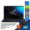 Asus Rog Zephyrus M16 GU603ZM - K8051WS Gaming Laptop (Off - Black) | 16” WQXGA | i7 - 12700H | 16GB DDR5 | 1TB SSD | RTX 3060 | WIN11 + MS Office H&S 2021 + Backpack + ROG Impact Gaming Mouse + 100w AC Adapter - Nectostry
