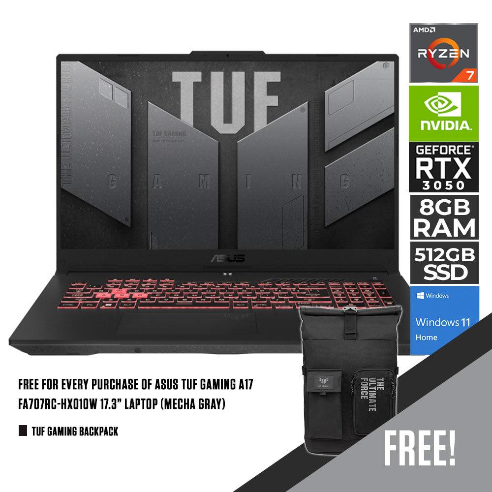 ASUS TUF GAMING A17 FA707RC - HX010W LAPTOP | 17.3" FHD | Ryzen 7 6800H | 8GB DDR5 | 512GB SSD | RTX 3050 | Windows 11 Home + TUF Gaming Backpack - Nectostry