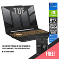 Asus TUF Gaming F15 FX507ZE - HN042W Laptop (Mecha Gray) | 15.6” FHD | i7 - 12700H | 8GB DDR5 | 512GB SSD | RTX 3050 Ti | Win11 + TUF Gaming Backpack - Nectostry