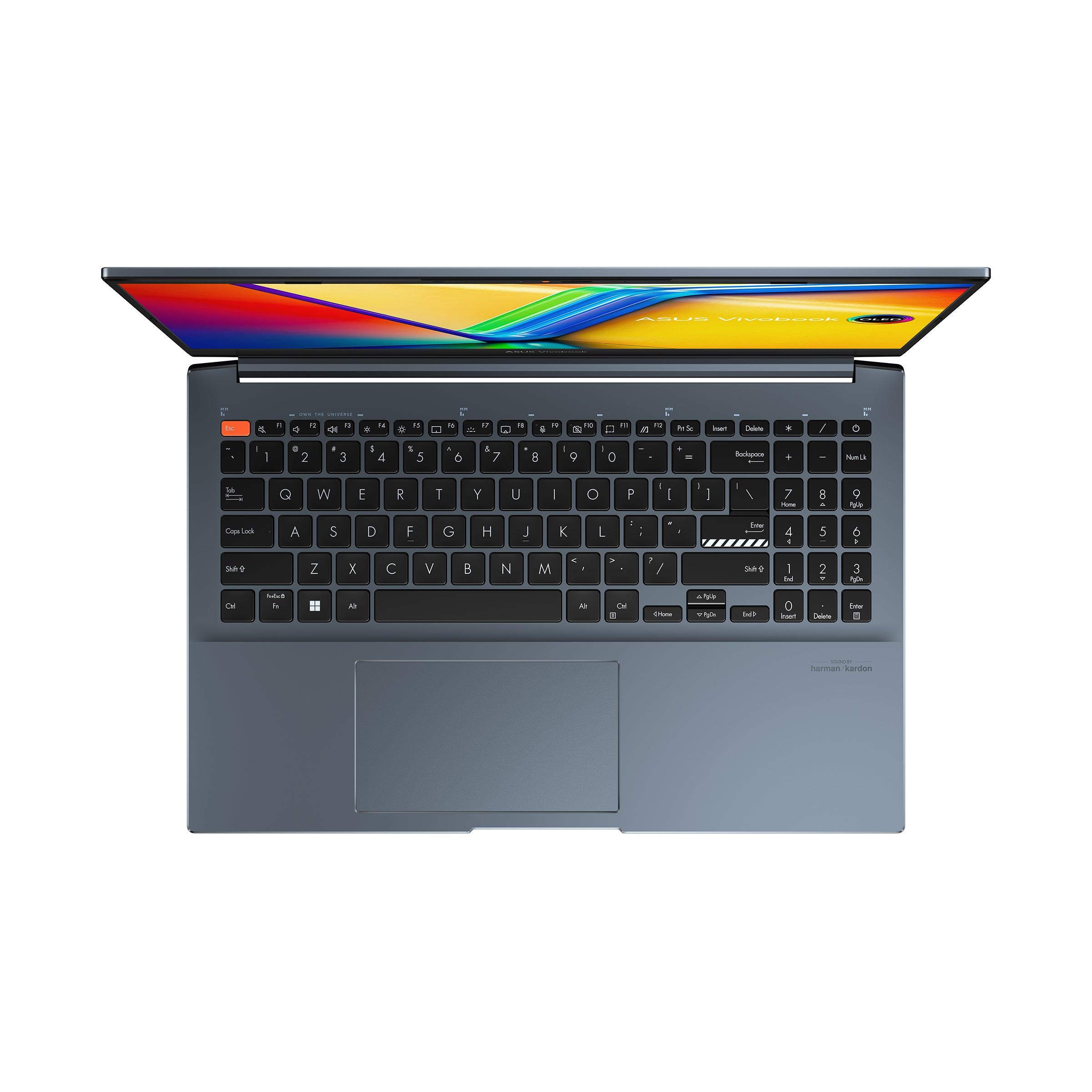 Asus Vivobook Pro 15 OLED K6502HC - MA073WS Laptop (Quiet Blue) | 15.6" 2.8K (2880 x 1620) | i9 - 11900H | 16GB RAM | 512GB SSD | RTX 3050 | Windows 11 Home | MS Office Home & Student 2021 | Asus BP1504 Casual Backpack - Nectostry