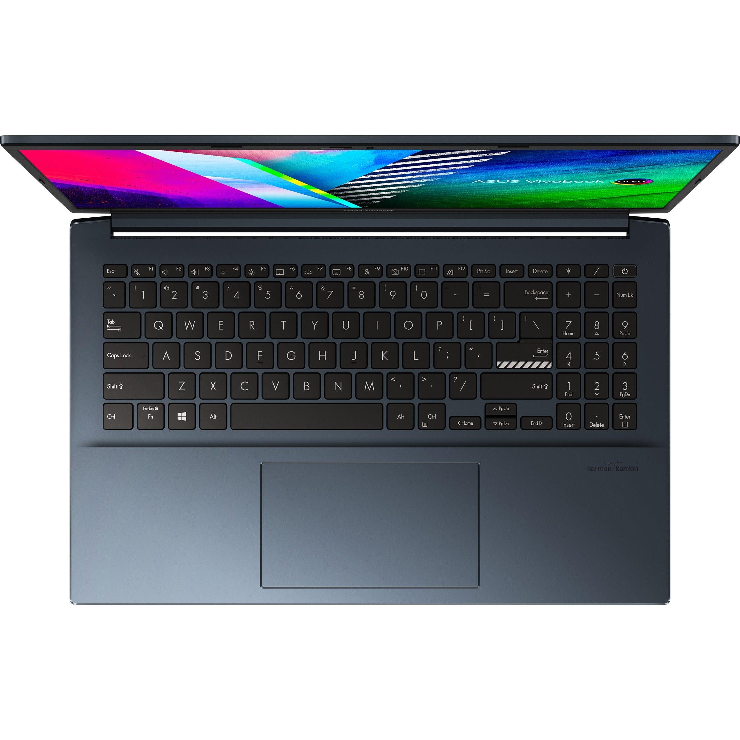 ASUS Vivobook Pro 15 OLED M3500QC - L1080TS Laptop (Quiet Blue) | 15.6" FHD | 16GB DDR4 | 512GB SSD | RTX™ 3050 | Windows 10 Home | MS Office Home & Student 2021 | ASUS BP1504 Casual Backpack - Nectostry