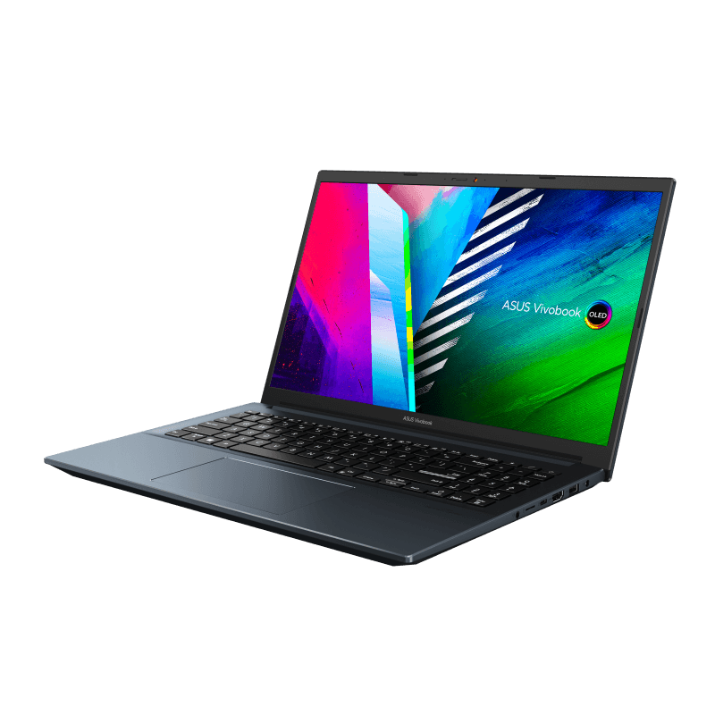 ASUS VIVOBOOK PRO 15 OLED M3500QC - L1080TS LAPTOP (QUIET BLUE) | 15.6" FHD | RYZEN 5 5600H | 16Gb DDR4 | 512GB SSD | RTX 3050 | WIN10 + MS OFFICE HOME & STUDENT 2019 + ASUS NEREUS BACKPACK (BLACK) - Nectostry