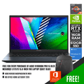 ASUS VIVOBOOK PRO 15 OLED M3500QC - L1175TS LAPTOP (QUIET BLUE) | 15.6" FHD | Ryzen™ 9 5900HX | 16GB DDR4 | 512GB SSD | RTX 3050 | WIN10 + MS OFFICE HOME &STUDENT 2019 + NEREUS BACKPACK/BK - Nectostry