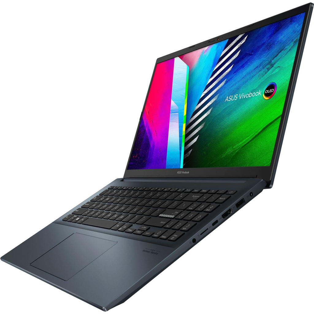 ASUS VIVOBOOK PRO 15 OLED M3500QC - L1408WS LAPTOP (QUIET BLUE) | 15.6" FHD | RYZEN™ 5 5600H | 16GB DDR4 | 512GB SSD | AMD RADEON | WIN 11 + MS OFFICE HOME & STUDENT 2021 W/ ASUS NEREUS BACKPACK - Nectostry
