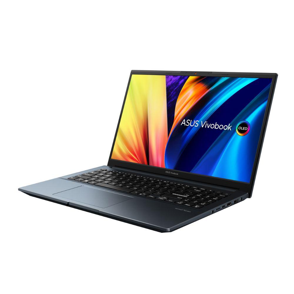 Asus Vivobook Pro 15 OLED M6500QC - MA056WS Laptop (Quiet Blue) | 15.6” 2.8K | Ryzen 7 5800H | 16GB RAM | 512GB SSD | RTX 3050 | Windows 11 Home | MS Office H&S 2021 | Asus BP1504 Casual Backpack - Nectostry