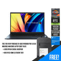 Asus Vivobook Pro 15 OLED M6500QE - MA013WS Laptop (Quiet Blue) | 15.6" 2.8K | Ryzen™ 7 5800H | 16GB DDR4 | 512 GB SSD | RTX™ 3050 Ti | Windows 11 Home | MS Office Home & Student 2021 | ASUS BP1504 Casual Backpack - Nectostry