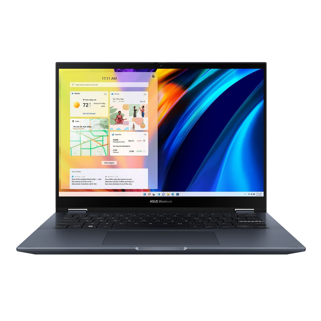 Asus Vivobook S 14 Flip TP3402ZA - LZ353WS Laptop (Quiet Blue) | 14" (1920x1200) | i7 - 12700H | 16GB RAM | 1TB SSD | Intel Iris Xe Graphics | Windows 11 Home | MS Office Home & Student 2021 | Asus BP1504 Casual Backpack - Nectostry