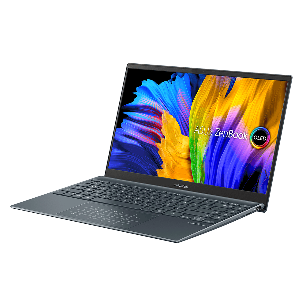 ASUS ZENBOOK 13 OLED UX325EA - KG501WS LAPTOP (PINE GREY) | 13.3" FHD | i5 - 1135G7 | 16GB LPDDR4X | 512B SSD | IRIS XE | WIN11 + MS OFFICE HOME & STUDENT 2021 + SLEEVE + USB - A TO RJ45 GIGABIT ADAPTER + USB - C TO AUDIO JACK ADAPTER - Nectostry