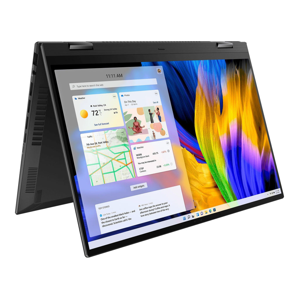 Asus Zenbook 14 Flip OLED UN5401RA - KU095WS Laptop (Jade Black) | 14" 4K (3840 x 2400) OLED | Ryzen™ 9 6900HX | 16GB LPDDR5 RAM | 512GB SSD | AMD Radeon™ Graphics | Windows 11 Home | MS Office Home & Student 2021 | Asus Sleeve - Nectostry