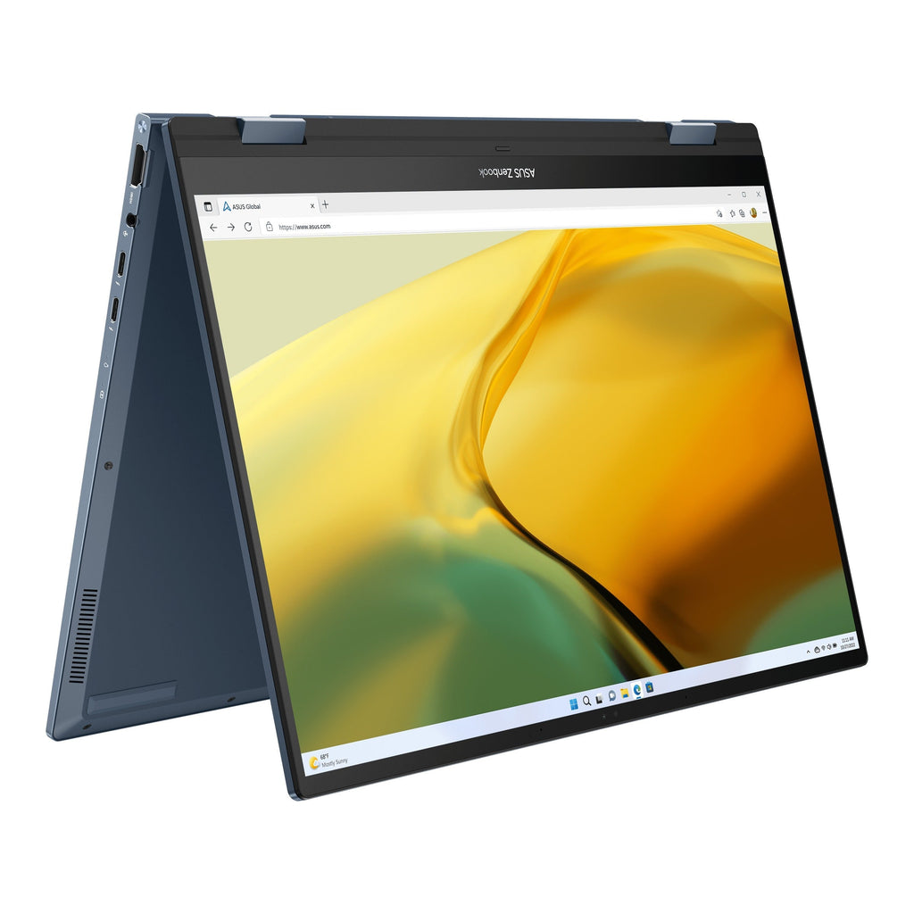 Asus Zenbook 14 Flip OLED UP3404VA - KN119WS Laptop (Ponder Blue) | 14" 2.8K OLED | I5 - 1340P | 512GB SSD | 16GB RAM | IRIS XE | Windows 11 Home | MS Office Home & StudenT 2021 | Asus Sleeve | Stylus Pen - Nectostry