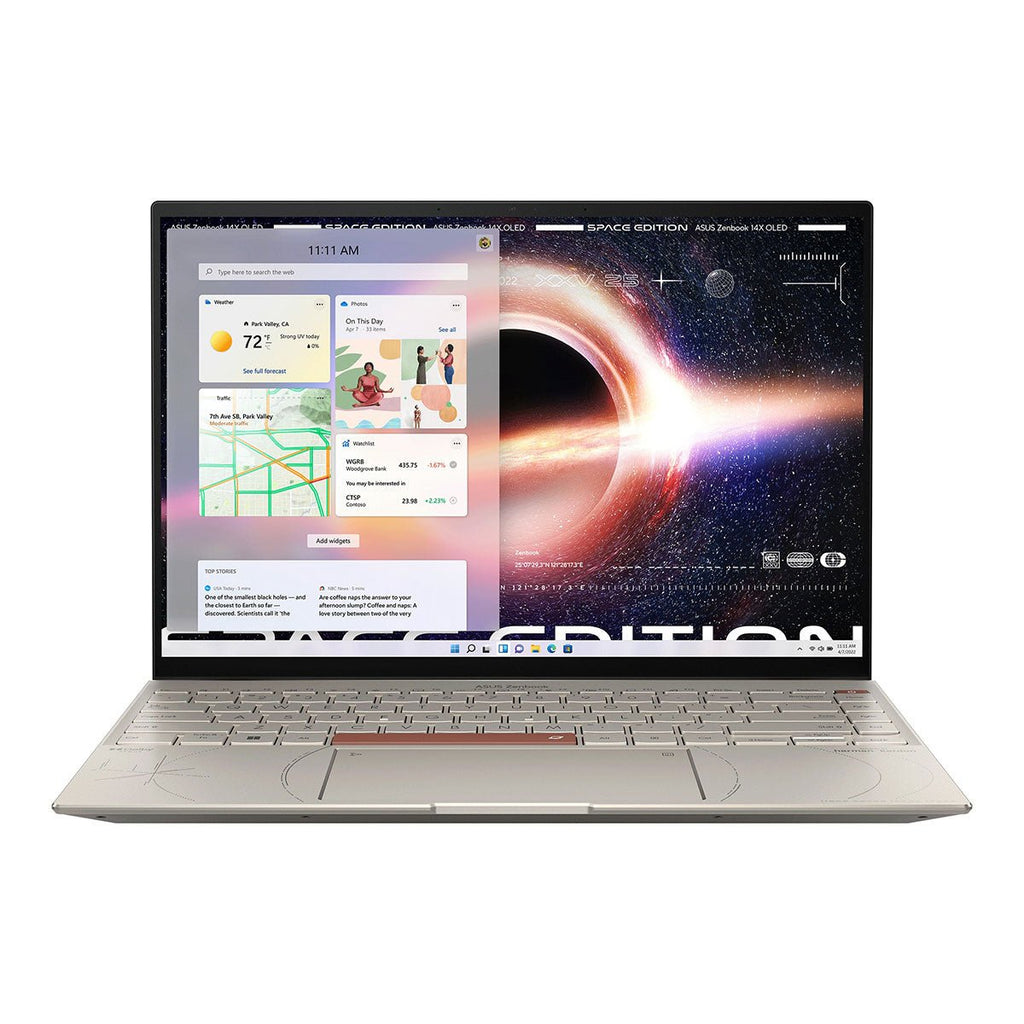 Asus Zenbook 14X OLED Space Edition UX5401ZAS - KN016WS Laptop (Zero - G Titanium) | 14", 2.8K (2880 x 1800) OLED | i7 - 12700H | 16GB RAM | Intel Iris Xᵉ Graphics | 1TB SSD | Windows 11 Home | MS Office H&S 2021 | Sleeve | Asus BP1504 Casual Backpack - Nectostry