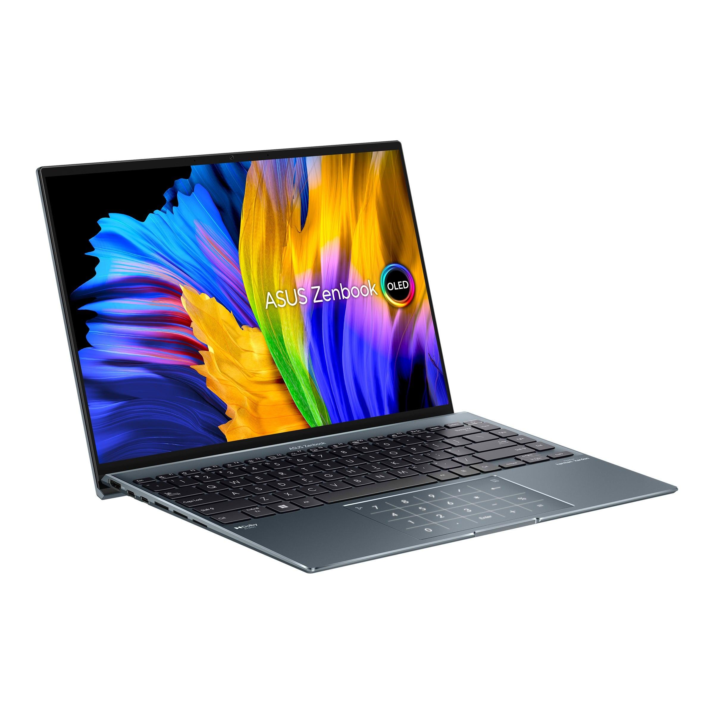 ASUS Zenbook 14X Oled UX5401ZA - KN092WS Convertible Laptop (Pine Grey) | 14" 2.8k Oled | i7 - 12700H | 16GB LPDDR5 | 1TB SSD | Iris Xᵉ Graphics | Windows 11 Home | MS Office Home & Student 2021 | ASUS BP1504 Casual Backpack - Nectostry