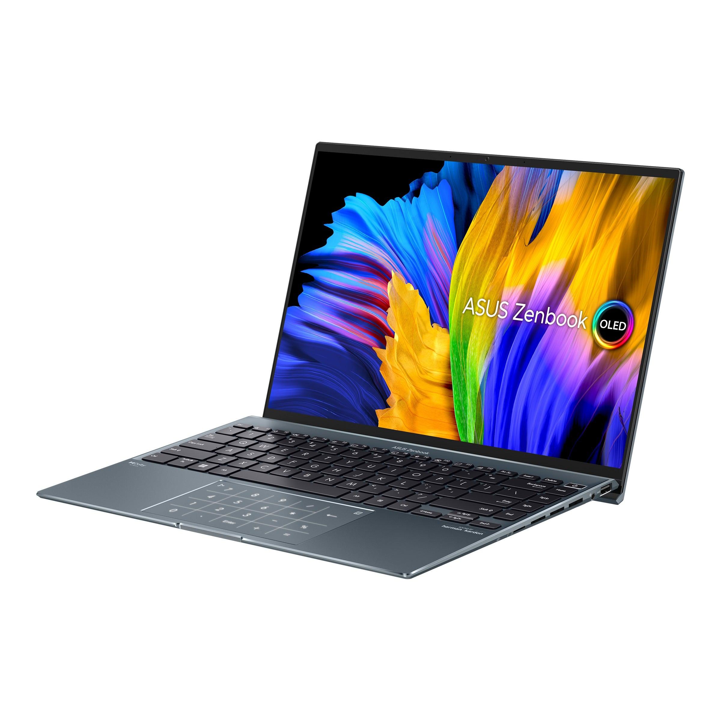 Asus Zenbook 14X OLED UX5401ZA - KN130WS Laptop (Pine Grey) | 14" 2.8K | i5 - 12500H | 16GB RAM | 512GB SSD | Intel Iris Xᵉ Graphics | Windows 11 Home | MS Office Home & Student 2021 | Asus Sleeve - Nectostry