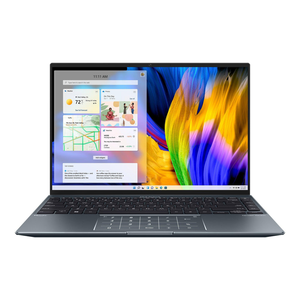 Asus Zenbook 14X OLED UX5401ZA - KN130WS Laptop (Pine Grey) | 14" 2.8K | i5 - 12500H | 16GB RAM | 512GB SSD | Intel Iris Xᵉ Graphics | Windows 11 Home | MS Office Home & Student 2021 | Asus Sleeve - Nectostry