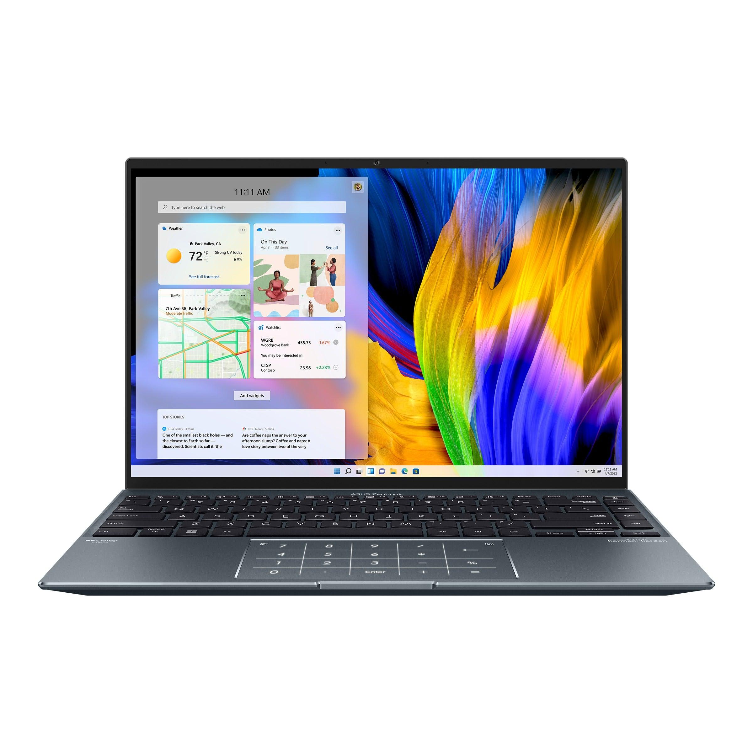 Asus Zenbook 14X OLED UX5401ZA - KN130WS Laptop (Pine Grey) | 14" 2.8K | i5 - 12500H | 16GB RAM | 512GB SSD | Intel Iris Xᵉ Graphics | Windows 11 Home | MS Office Home & Student 2021 | Asus Sleeve - Nectostry
