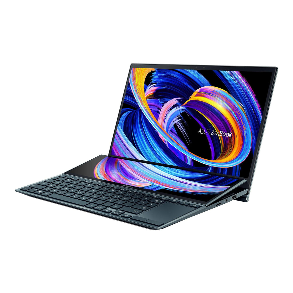 Asus Zenbook Duo 14 UX482EAR - HY341WS Touchscreen Laptop (Celestial Blue) | 14" FHD | i5 - 1155G7 | 16GB LPDDR4X | 512GB SSD | Iris Xᵉ Graphics | Windows 11 Home | MS Office H&S 2021 | Sleeve | Stand | Stylus Pen - Nectostry
