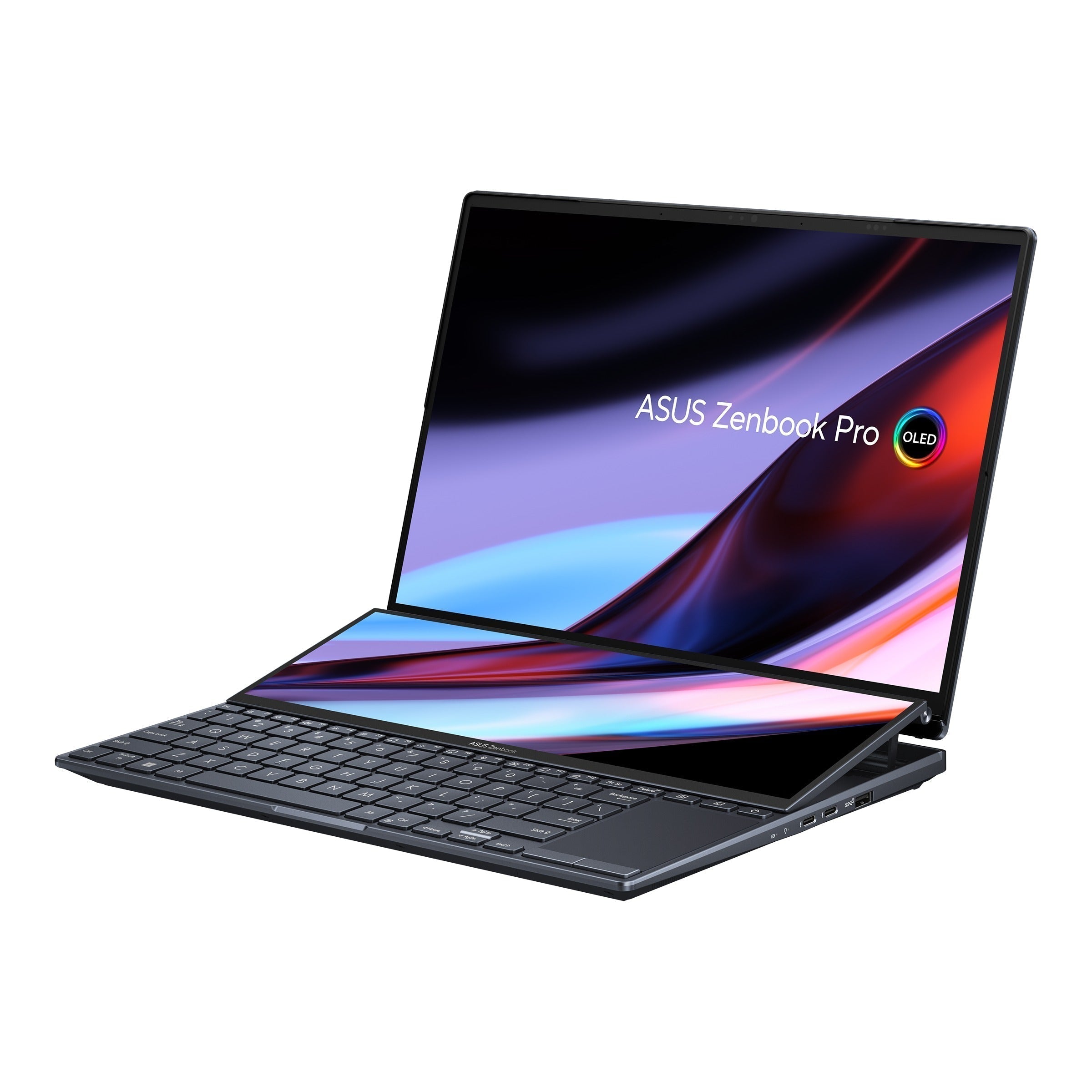 Asus Zenbook Pro 14 Duo OLED UX8402VV - P1051WS (Tech Black) | 14.5" 2.8K OLED (2880X1800) | I9 - 13900H | 32GB RAM | RTX 4060 | 1TB SSD | Windows 11 Home | MS Office Home & Student 2021 | Asus BP1504 Casual Backpack | Asus Stand - Nectostry