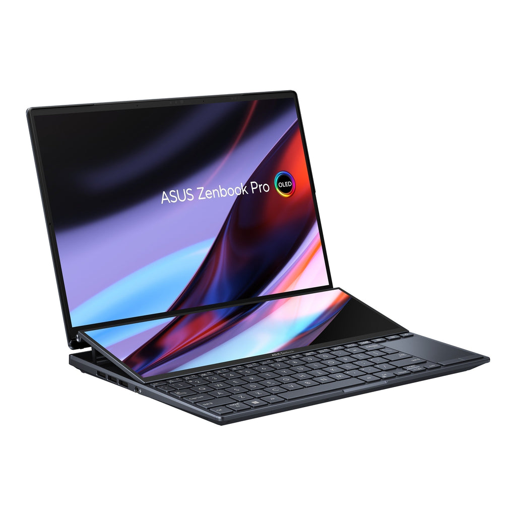 Asus Zenbook Pro 14 Duo OLED UX8402VV - P1051WS (Tech Black) | 14.5" 2.8K OLED (2880x1800) | i9 - 13900H | 32GB RAM | RTX 4060 | 1TB SSD | Windows 11 Home | MS Office Home & Student 2021 | Asus Sleeve | Asus Stand - Nectostry