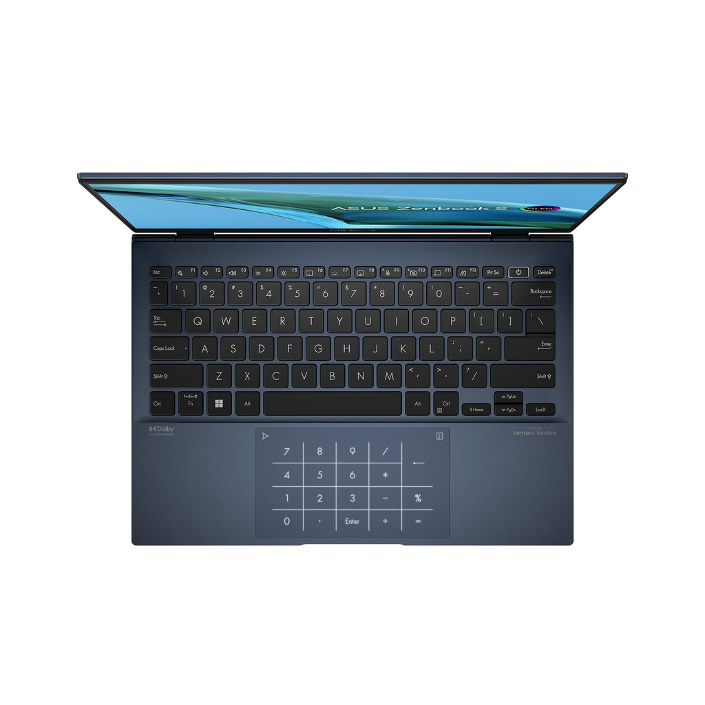 Asus Zenbook S 13 UM5302LA - LV097WS Laptop (Ponder Blue) | 13.3” OLED WQXGA+ | Ryzen 7 7840U | 16GB RAM | 512GB SSD | AMD Radeon Graphics | Windows 11 Home | MS Office Home & Student 2021 | Asus AP4600 Backpack - Nectostry