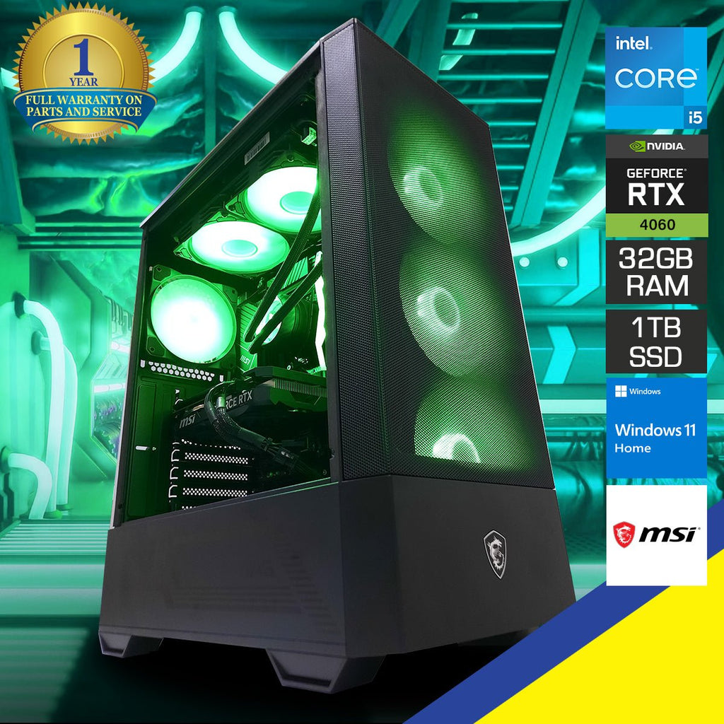 Aurora Forge 112R Desktop Gaming PC | Intel i5 - 14600KF | 32GB RAM | 1TB SSD | RTX 4060 | Windows 11 Home - Nectostry