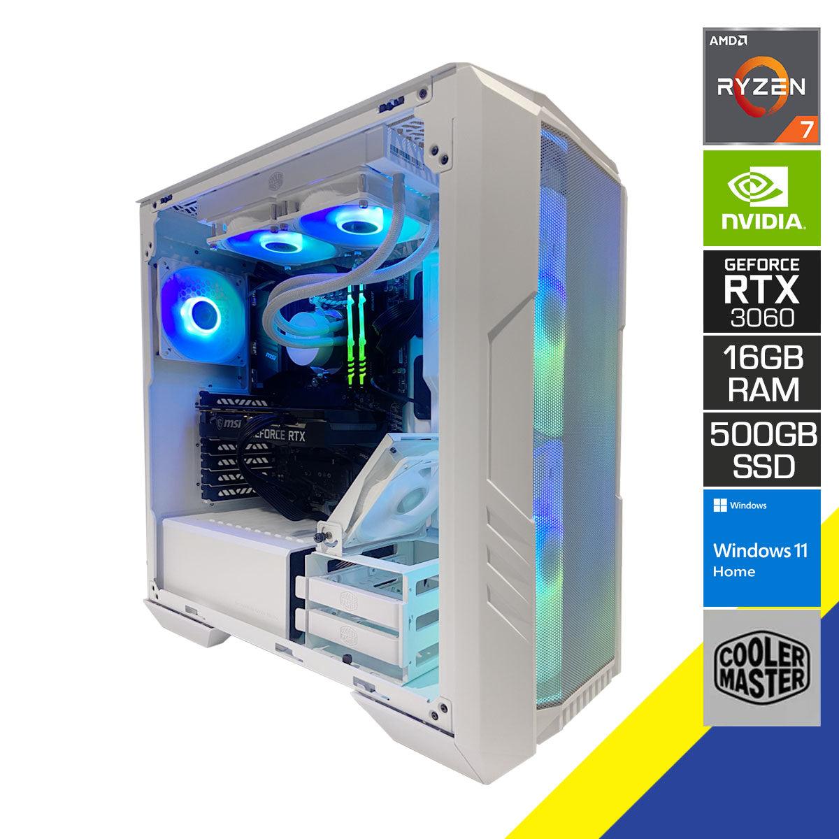 AURORA HAF - 500 Gaming PC | RYZEN 7 5700X | 16 GB RAM | 500 GB SSD | RTX 3060 | Windows 11 Home - Nectostry