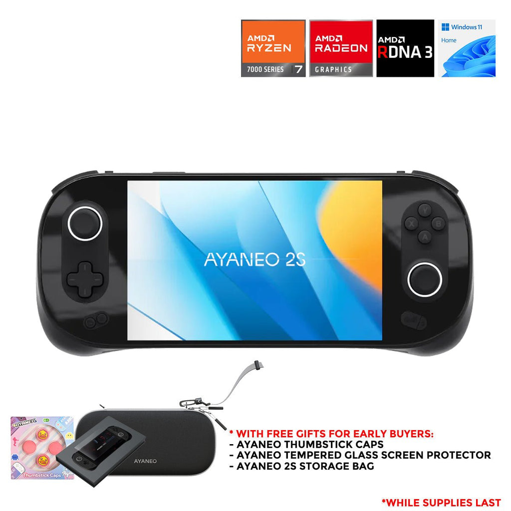 Ayaneo 2S AMD Ryzen 7 7840U 32GB RAM 2TB SSD Handheld PC Gaming Console (Starry Black) - Nectostry