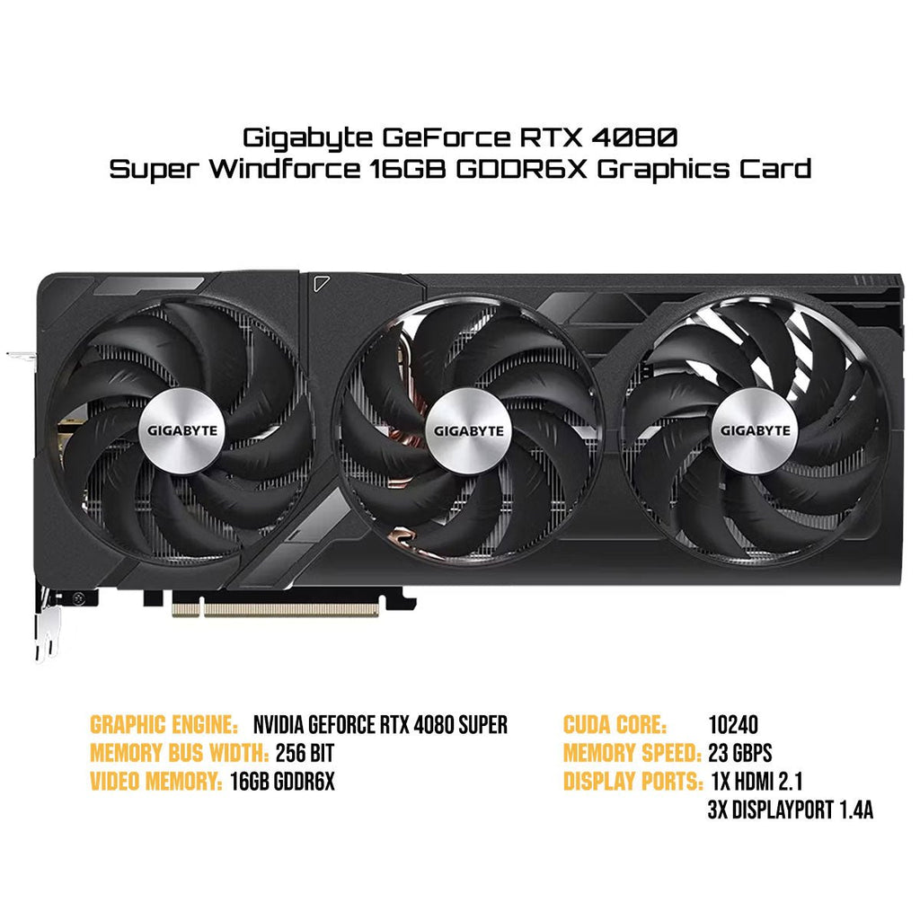 Gigabyte GeForce RTX 4080 Super Windforce 16GB GDDR6X Graphics Card - Nectostry