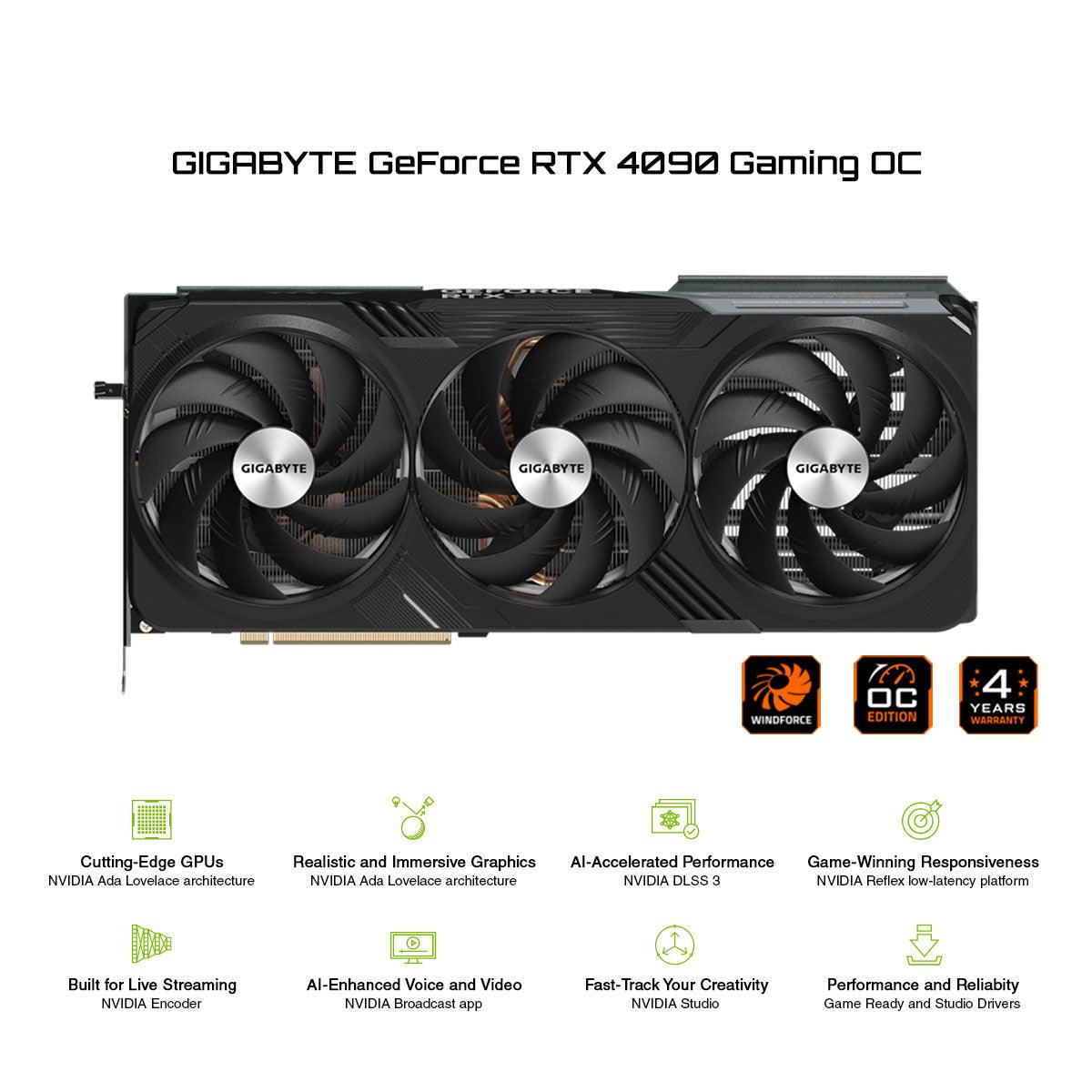 GIGABYTE GeForce RTX 4090 Gaming OC 24GB GDDR6X Graphics Card - Nectostry
