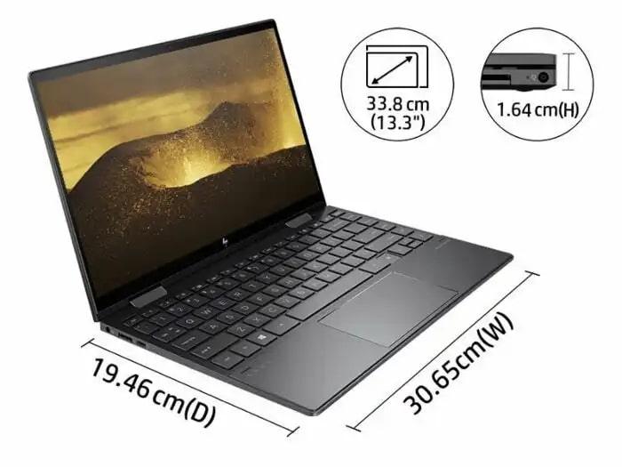 HP ENVY X360 CONVERT 13 - AY1001AU LAPTOP (NIGHTFALL BLACK) | 13.3" FHD | RYZEN 7 5800U| 16GB RAM DDR4 | 1TB SSD | RADEON™ GRAPHICS | WIN11 + MS OFFICE HOME & STUDENT HP PRELUDE TOPLOAD BAG - Nectostry