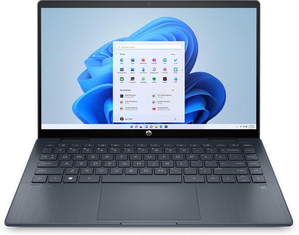 HP Pavilion X360 14 - EK0123TU 2 - In - 1 Laptop (Space Blue) | 14" FHD (1920 x 1080) | i7 - 1255U | 16GB RAM | 512GB SSD | Intel Iris Xe Graphics | Windows 11 Home | MS Office H&S 2021 | Stylus Pen | HP Prelude 15.6 - Inch Topload Bag - Nectostry
