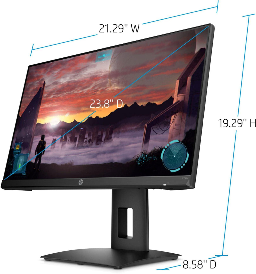 HP Victus 15L TG02 - 0021D Gaming Desktop PC (Mica Silver) + HP X24IH 13L82AA 23.8” Gaming Monitor - Nectostry