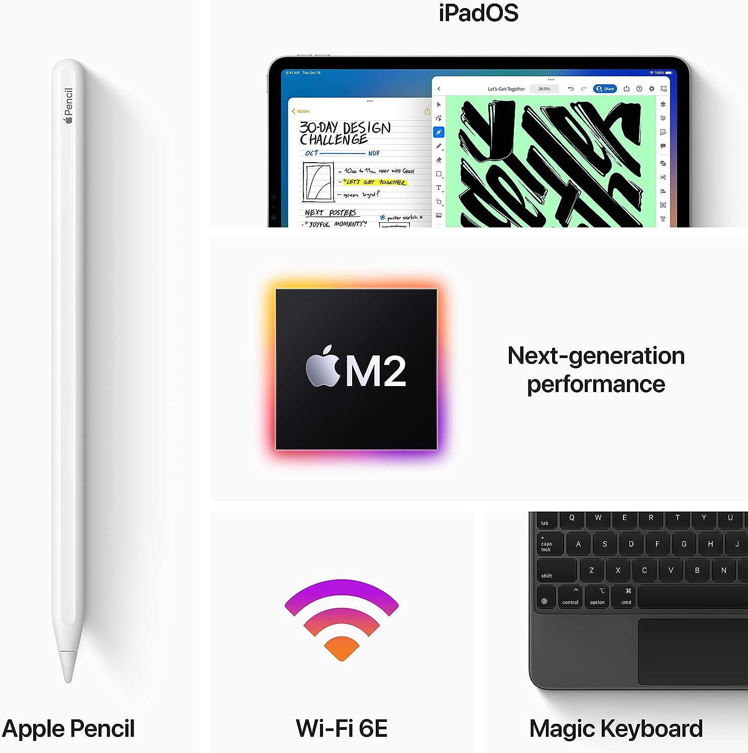 iPad Pro M2 (6th Gen) Wifi 128GB 12.9” (Silver) (MNXQ3PP/A) - Nectostry