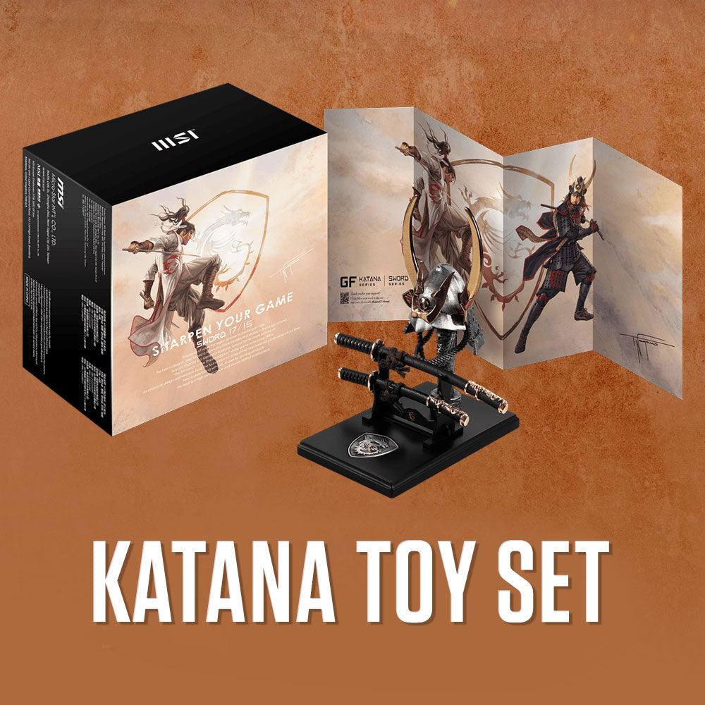 MSI KATANA GF66 11UC-884PH  GAMING LAPTOP (BLACK) | 15.6" FHD | DDR IV 8GB | 512GB SSD | RTX 3050 | WIN10 W/ FREE KATANA TOY SET + MSI ESSENTIAL BACKPACK (BLACK)