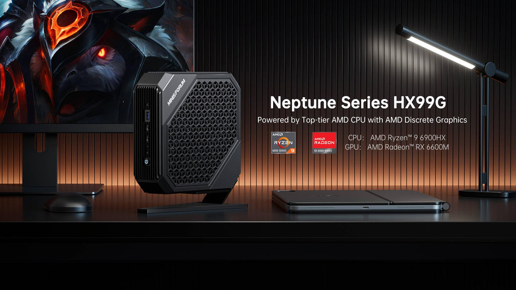 Minisforum Neptune Series HX99G Ryzen 9 6900HX 32GB RAM 1TB SSD AMD Radeon RX 6600M Mini Gaming PC